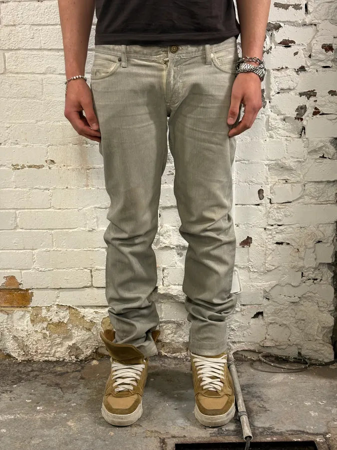 2000s Dolce & Gabbana Grey Faded Denim Jeans lzzLHGh 0