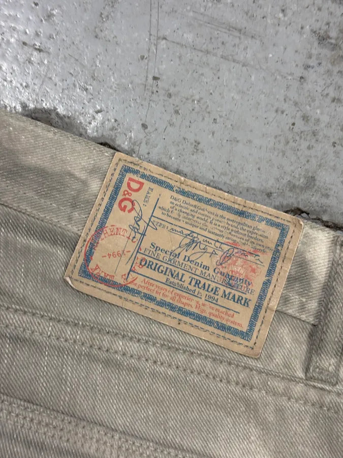 2000s Dolce & Gabbana Grey Faded Denim Jeans lzzLHGh 7