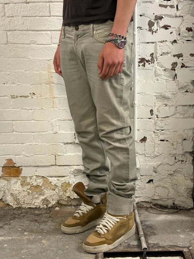 2000s Dolce & Gabbana Grey Faded Denim Jeans lzzLHGh 1