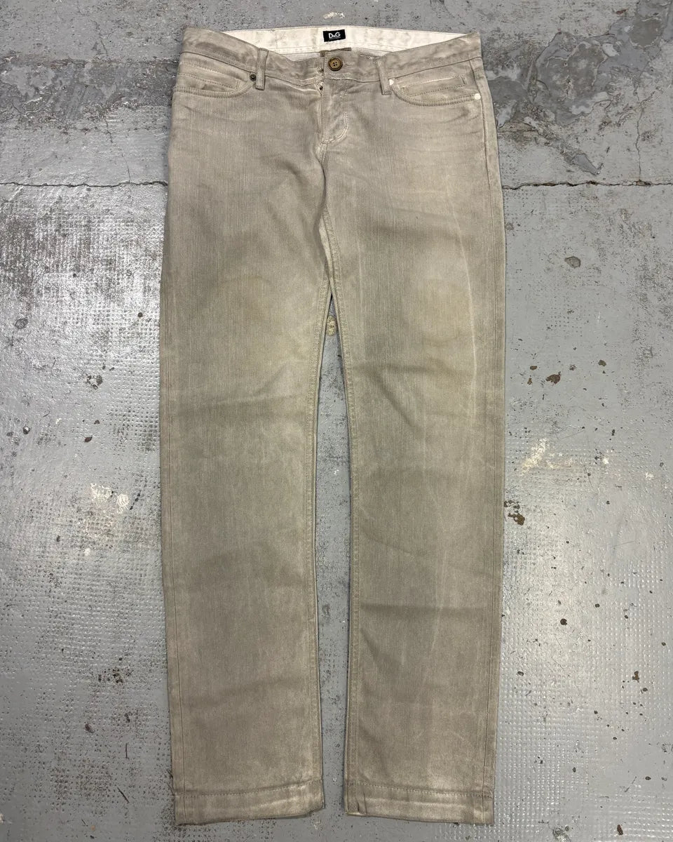 2000s Dolce & Gabbana Grey Faded Denim Jeans lzzLHGh 3