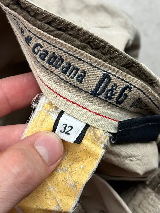 SS2004 Dolce & Gabbana Beige Military Cargo Pants xKZfHrz 13