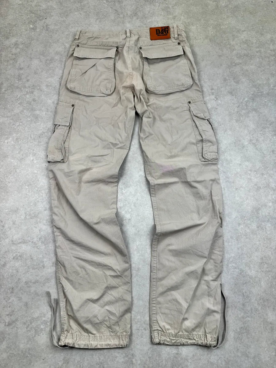 SS2004 Dolce & Gabbana Beige Military Cargo Pants xKZfHrz 1