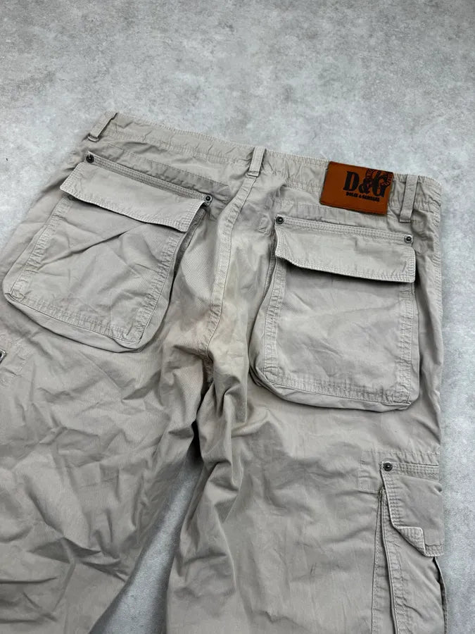 SS2004 Dolce & Gabbana Beige Military Cargo Pants xKZfHrz 6