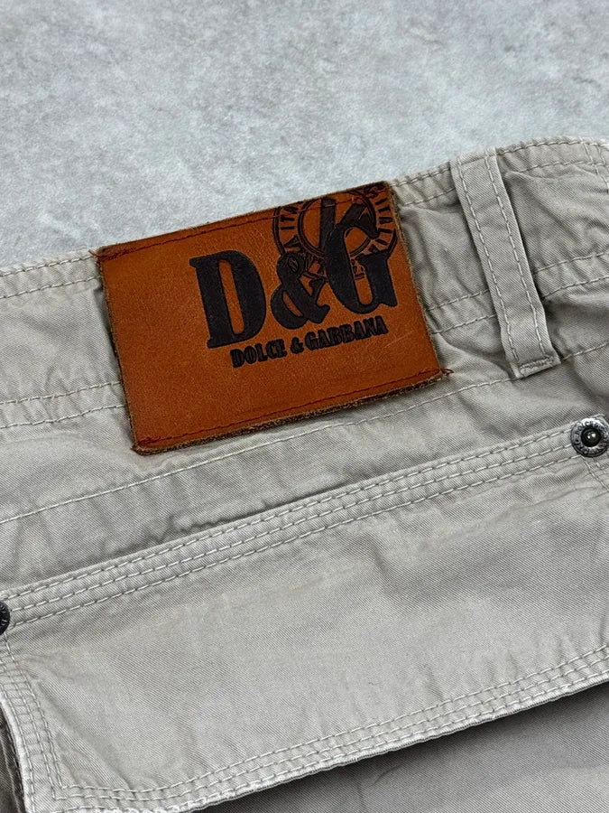 SS2004 Dolce & Gabbana Beige Military Cargo Pants xKZfHrz 11