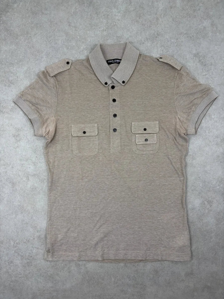 SS2008 Dolce & Gabbana Beige Multi Pockets Polo npQJYhN 0