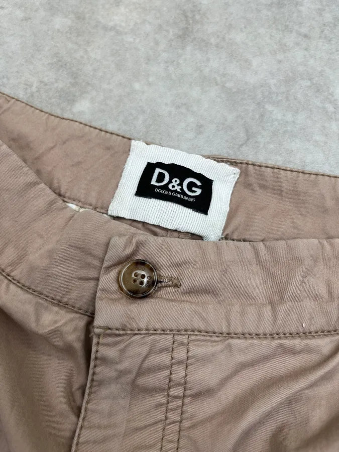 SS2008 Dolce & Gabbana Beige Cargo Shorts lxCEIFz 9