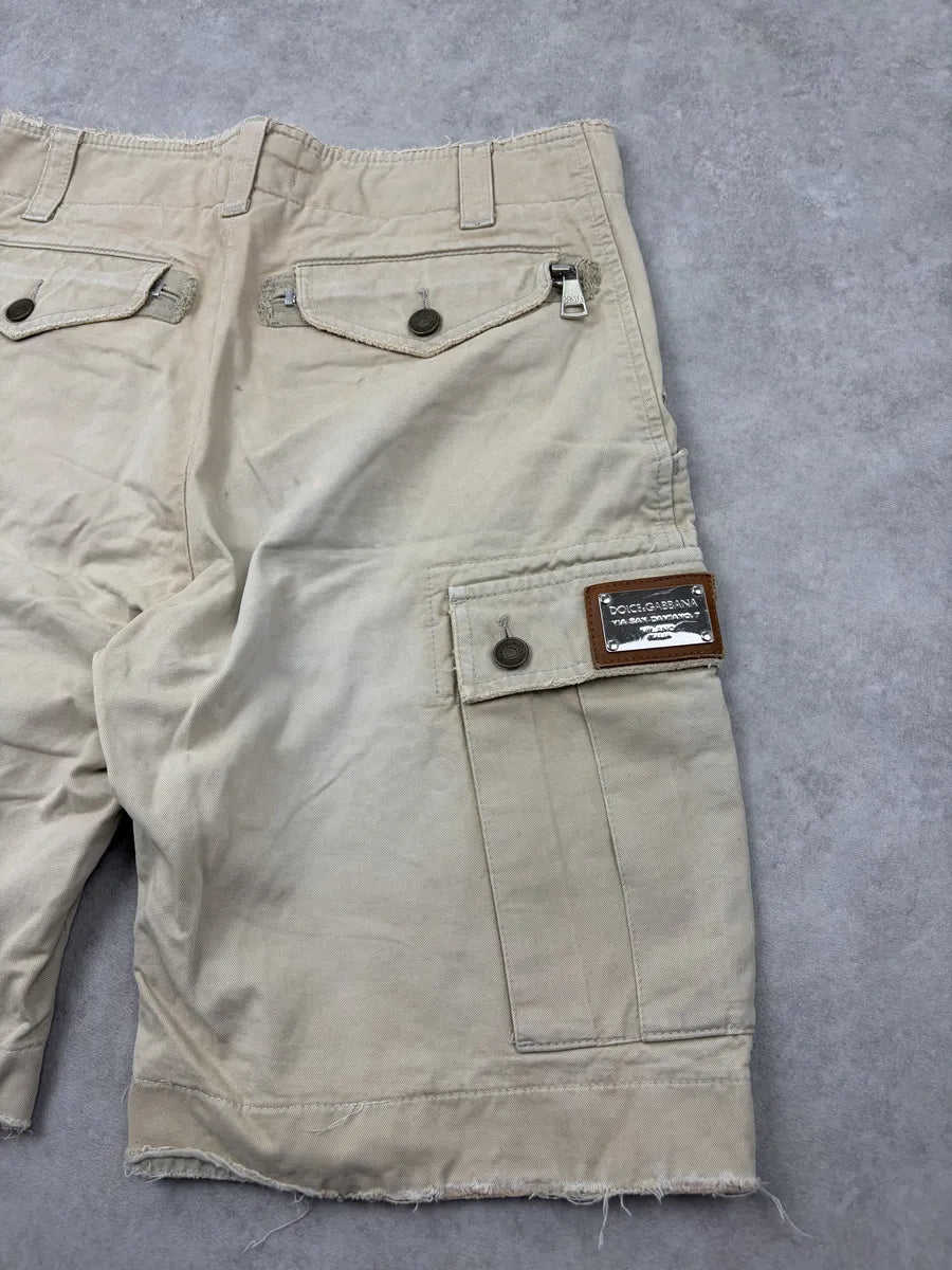 2010s Dolce & Gabbana Beige Cargo Shorts AbSfyAt 9