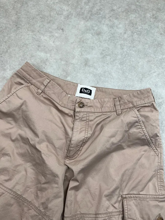 SS2008 Dolce & Gabbana Beige Cargo Shorts lxCEIFz 5