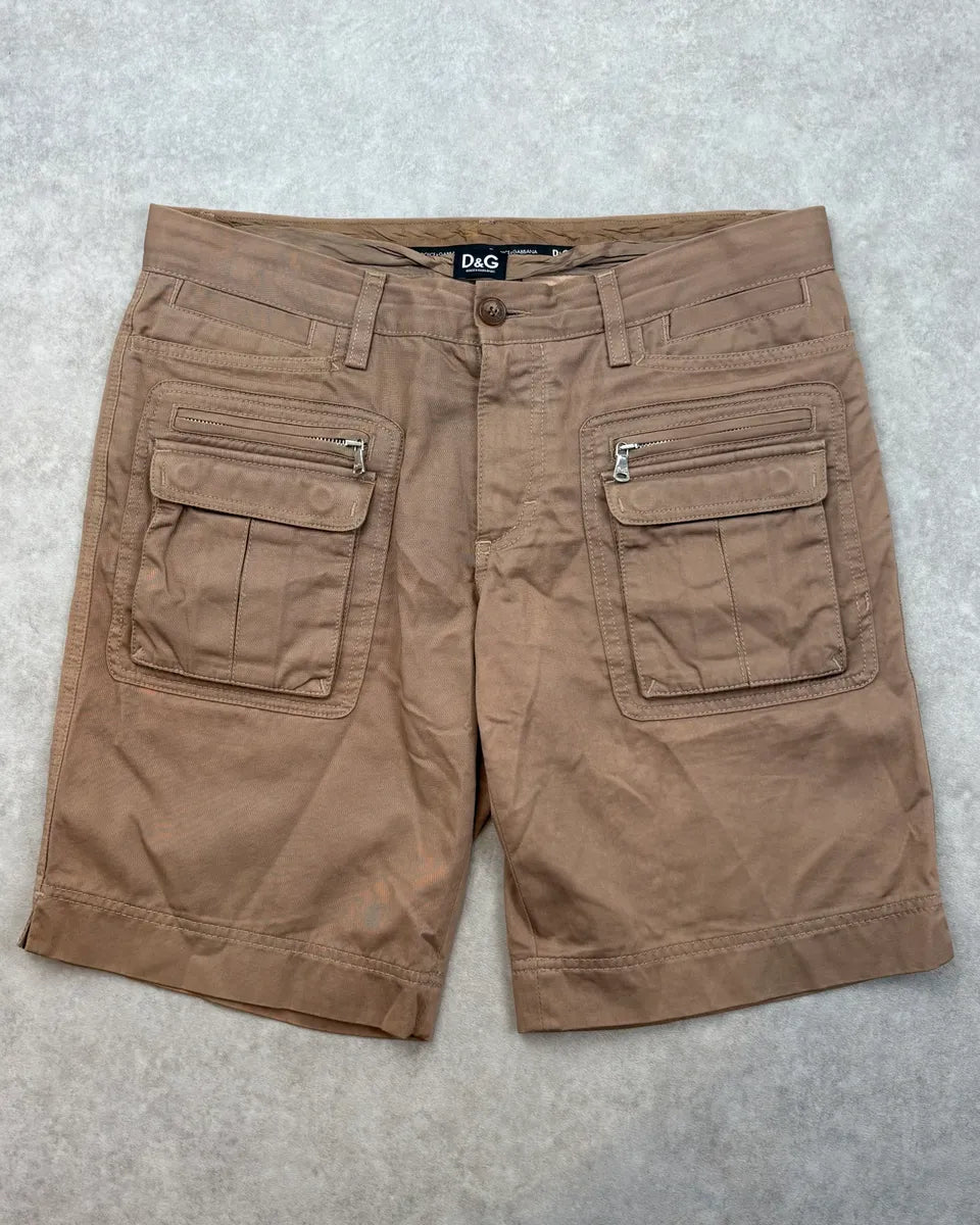 2000s Dolce & Gabbana Beige Cargo Shorts yViiXTA 0