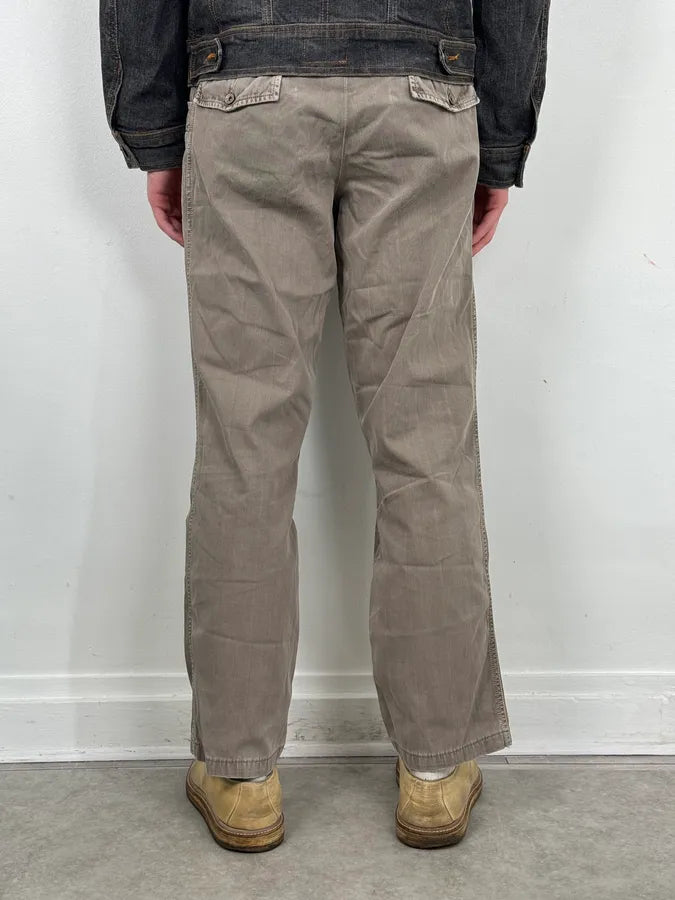 SS2006 Dolce & Gabbana Beige Cozy Cotton Pants aQdWfHV 3