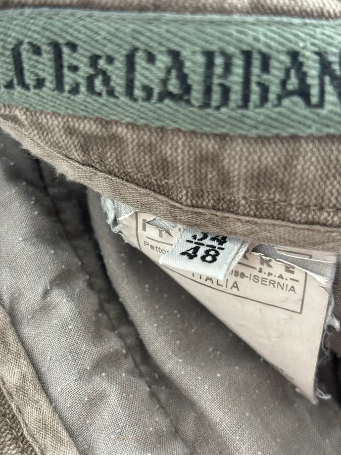 SS2006 Dolce & Gabbana Beige Cozy Cotton Pants aQdWfHV 10