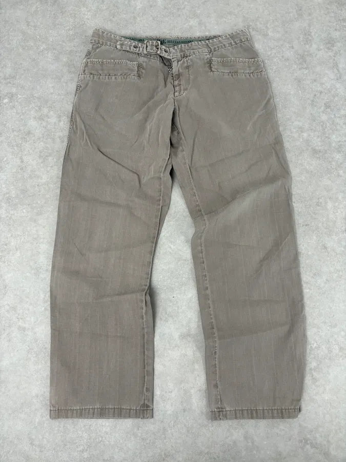 SS2006 Dolce & Gabbana Beige Cozy Cotton Pants aQdWfHV 0