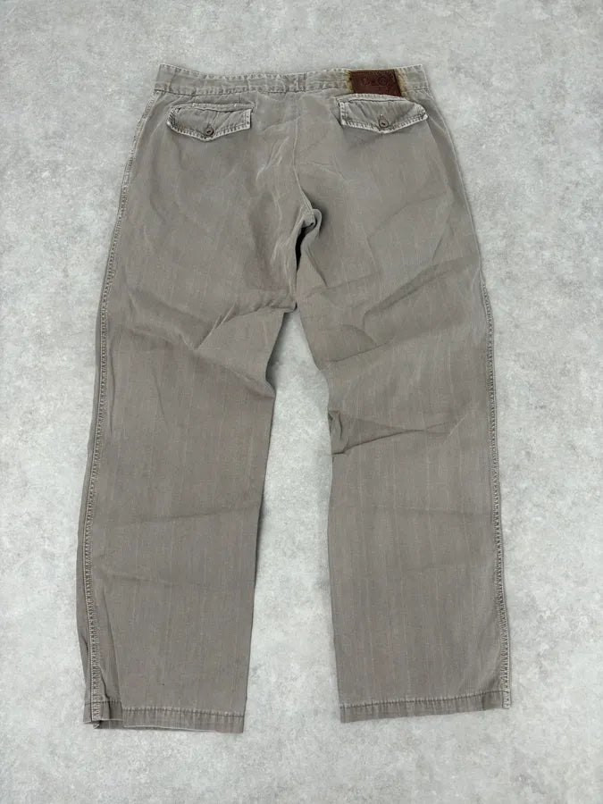 SS2006 Dolce & Gabbana Beige Cozy Cotton Pants aQdWfHV 5