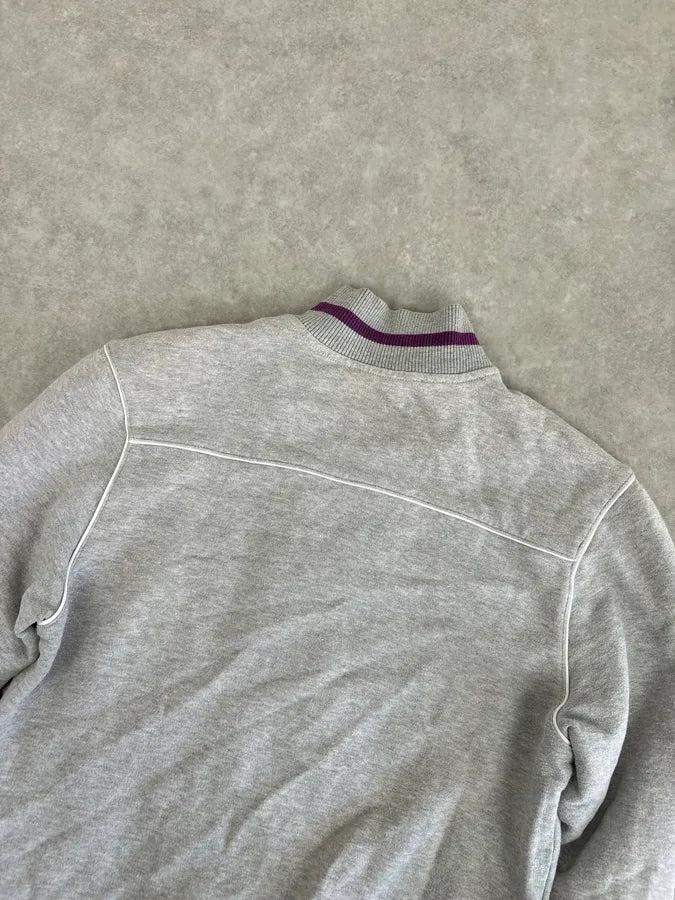 AW2005 Dolce & Gabbana Grey & Purple Logo Zip-Up Sweater aRsPPOc 5