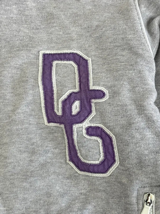 AW2005 Dolce & Gabbana Grey & Purple Logo Zip-Up Sweater aRsPPOc 7