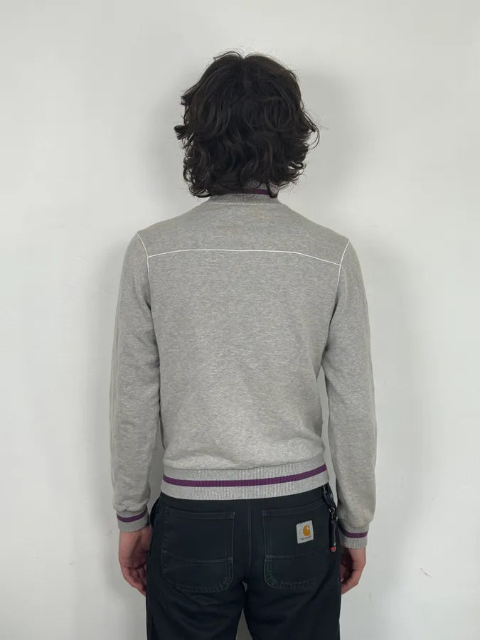 AW2005 Dolce & Gabbana Grey & Purple Logo Zip-Up Sweater aRsPPOc 2