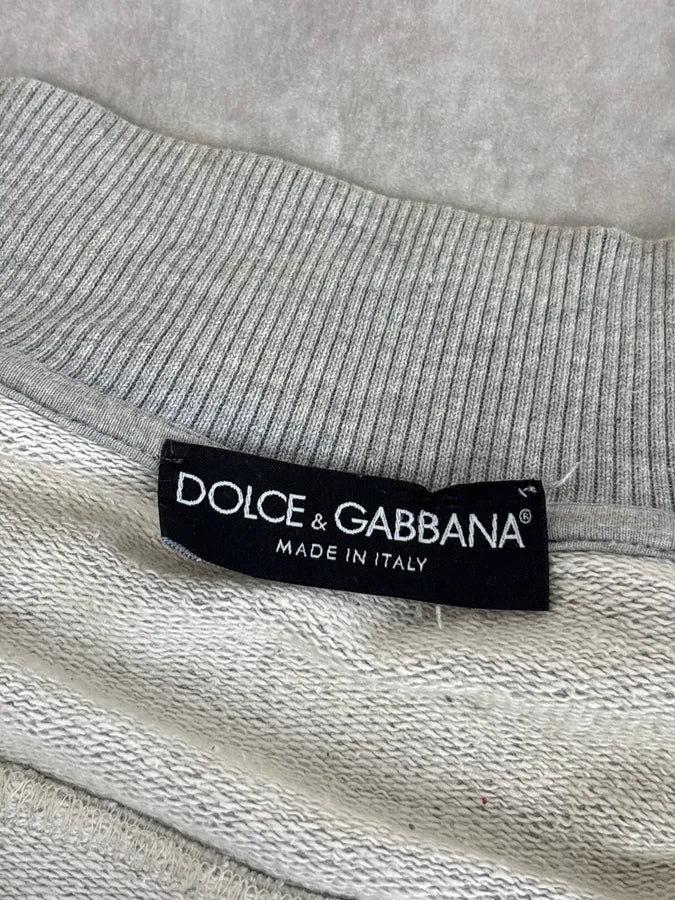 AW2005 Dolce & Gabbana Grey & Purple Logo Zip-Up Sweater aRsPPOc 8