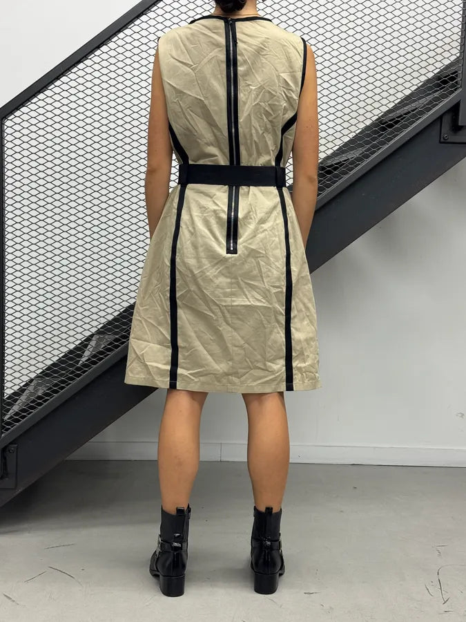 2000s Dolce & Gabbana Beige Bondage Multi-Pocket Cargo Dress rGuDNZs 3