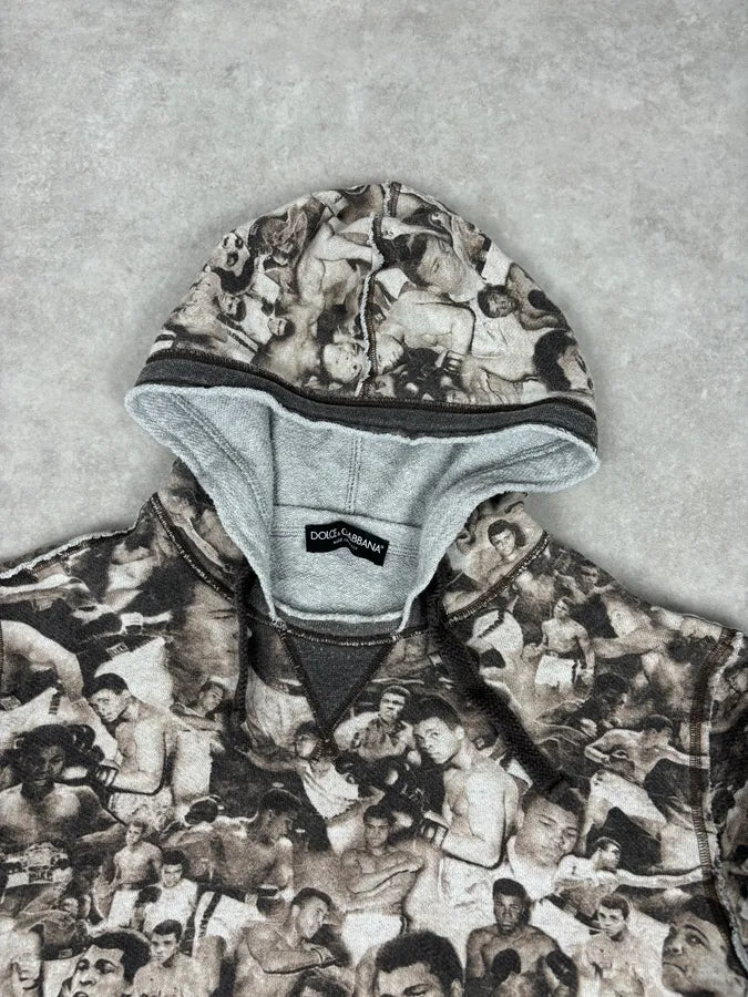 SS2011 Dolce & Gabbana Mohamed Ali Boxing Photo Print Hoodie wrEXNfF 3
