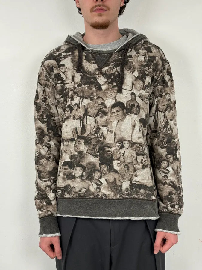 SS2011 Dolce & Gabbana Mohamed Ali Boxing Photo Print Hoodie wrEXNfF 1