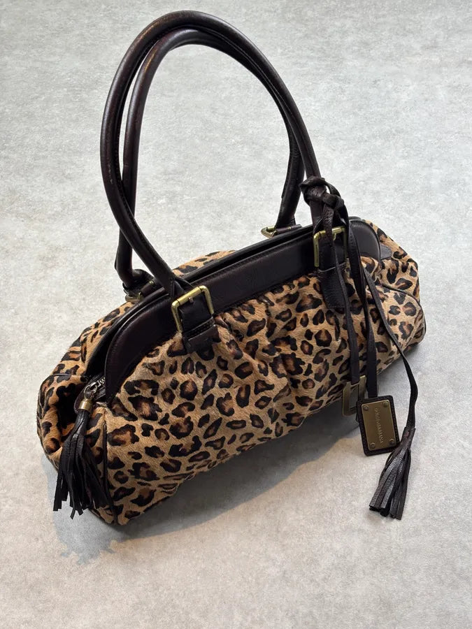 Dolce & Gabbana Beige Leopard Print Calf Hair Handle Bag SndDpbc 0