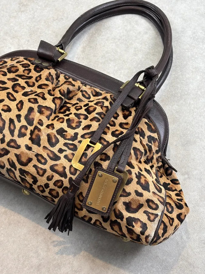 Dolce & Gabbana Beige Leopard Print Calf Hair Handle Bag SndDpbc 4