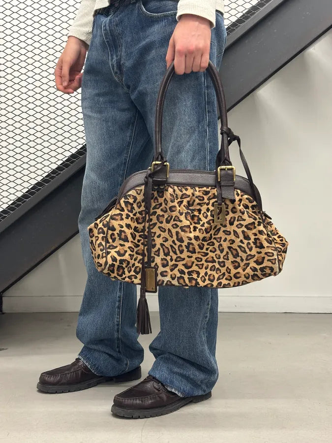 Dolce & Gabbana Beige Leopard Print Calf Hair Handle Bag SndDpbc 1