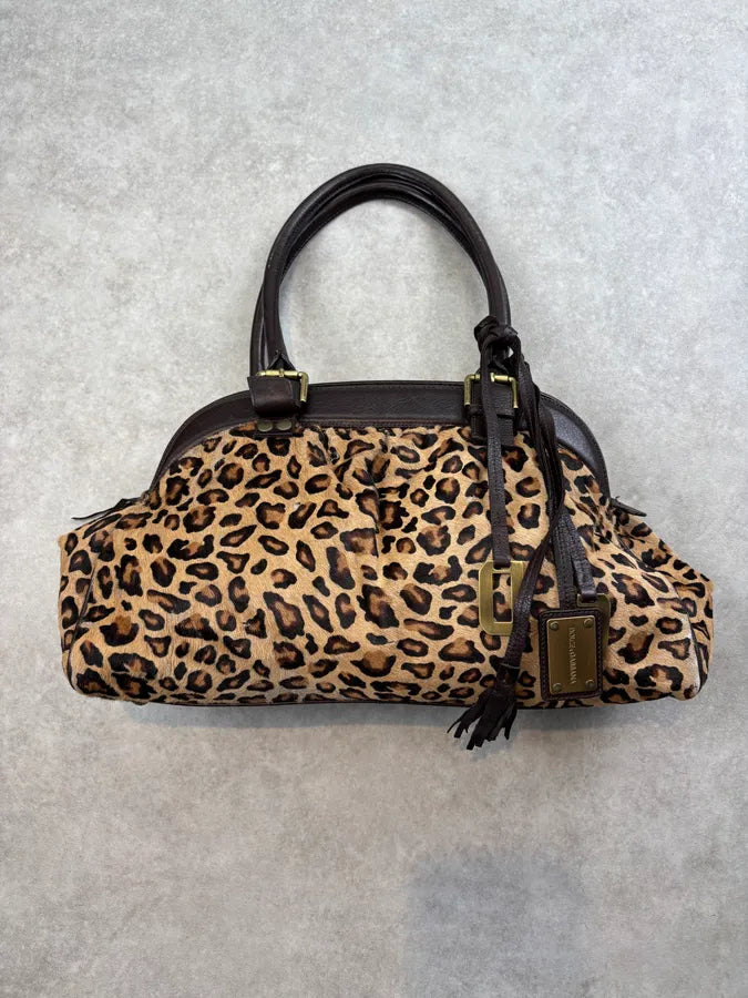 Dolce & Gabbana Beige Leopard Print Calf Hair Handle Bag SndDpbc 3