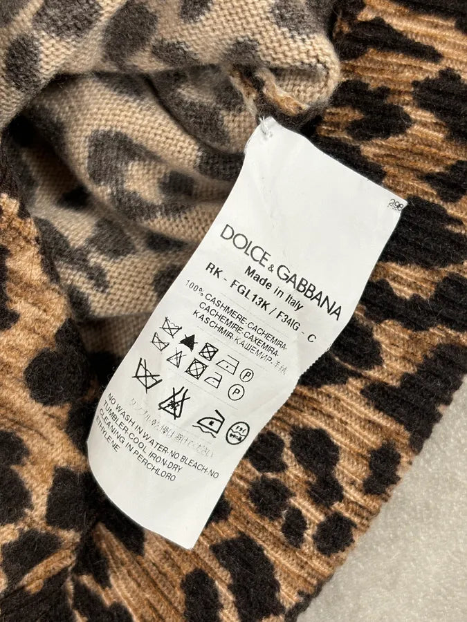 Dolce & Gabbana Wool Leopard Print Cardigan Sweater JVBcdAV 8