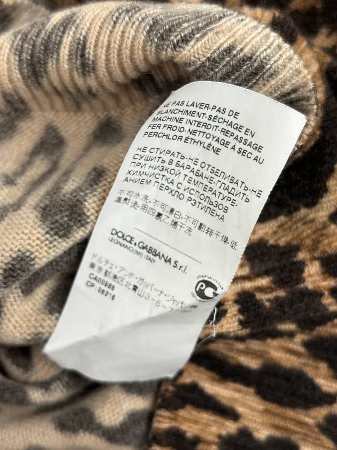 Dolce & Gabbana Wool Leopard Print Cardigan Sweater JVBcdAV 9