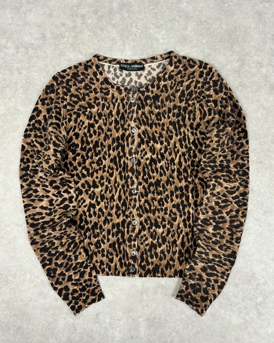 Dolce & Gabbana Wool Leopard Print Cardigan Sweater JVBcdAV 0