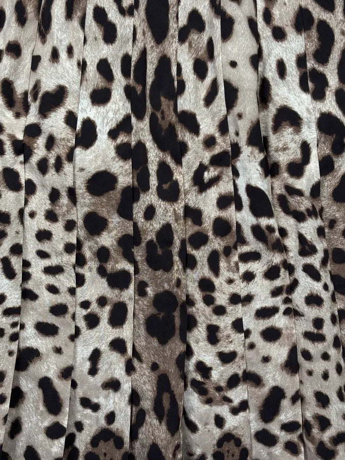 2010s Dolce & Gabbana Beige Leopard Midi Skirt IuUbSXa 9