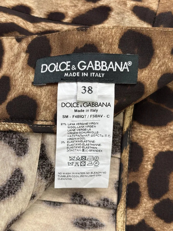2010s Dolce & Gabbana Beige Leopard Midi Skirt IuUbSXa 11