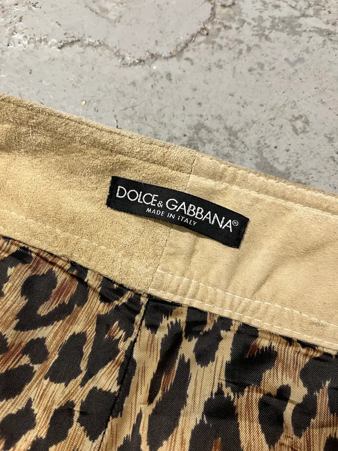 Dolce & Gabbana Beige Suede Leather Pants (M) qpprxMY 10