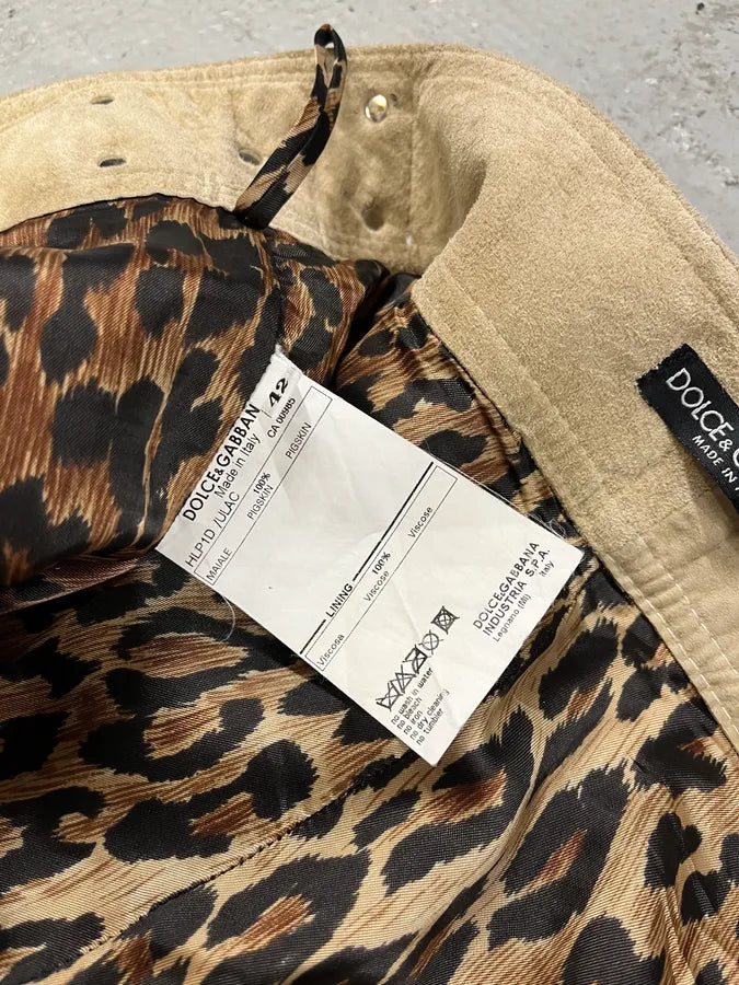 Dolce & Gabbana Beige Suede Leather Pants (M) qpprxMY 11