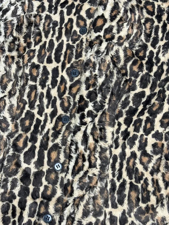 2000s Dolce & Gabbana Beige Faux Fur Leopard Shirt KxUuQlh 7