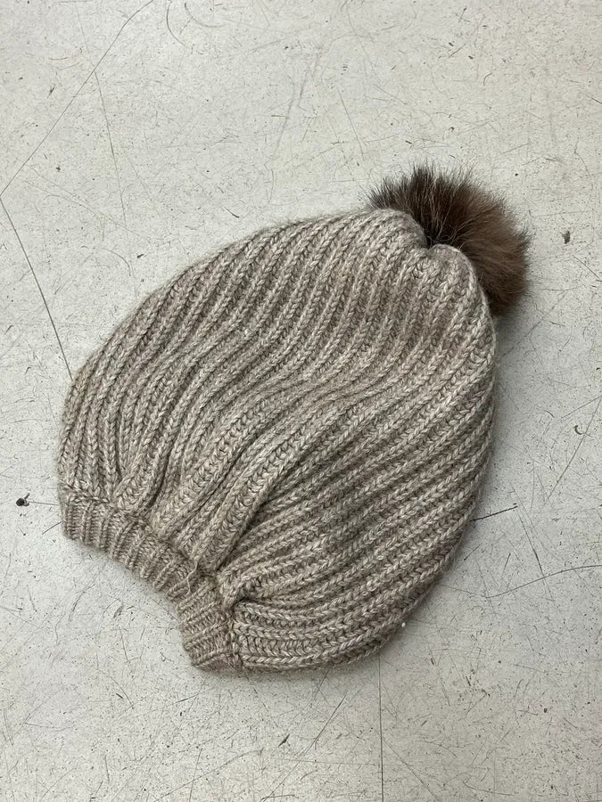 2000s Dolce & Gabbana Beige Wool Beanie Hat cEBnoqr 3