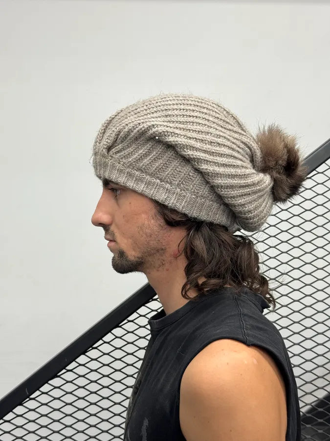 2000s Dolce & Gabbana Beige Wool Beanie Hat cEBnoqr 2
