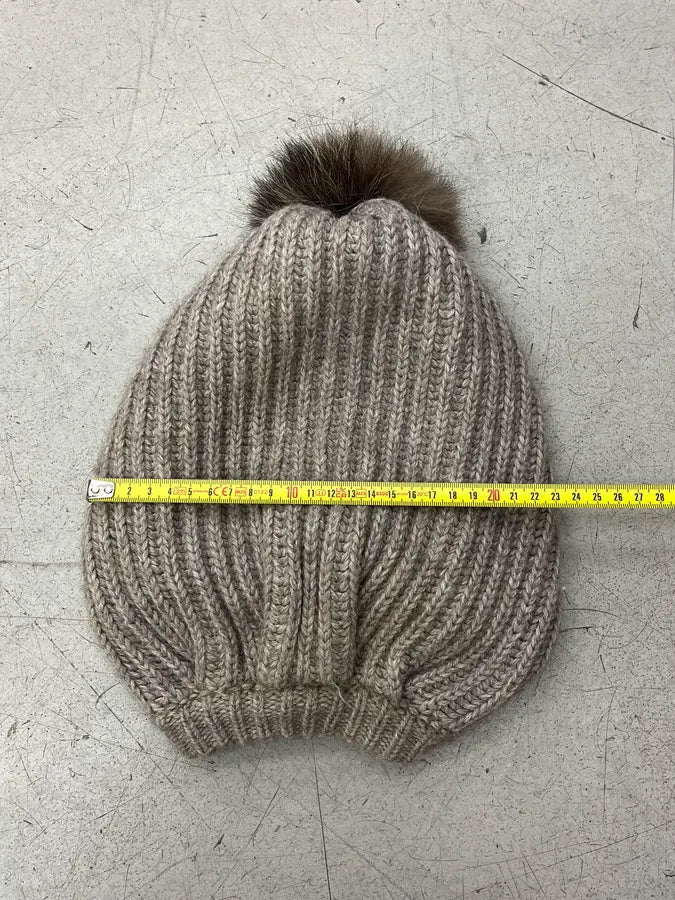 2000s Dolce & Gabbana Beige Wool Beanie Hat cEBnoqr 6