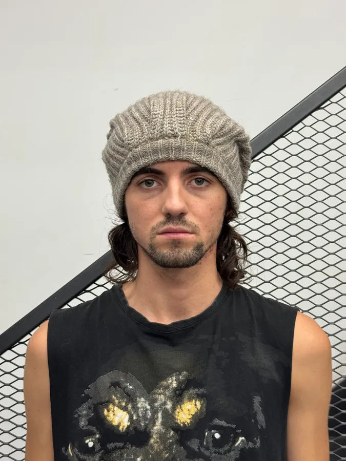 2000s Dolce & Gabbana Beige Wool Beanie Hat cEBnoqr 1