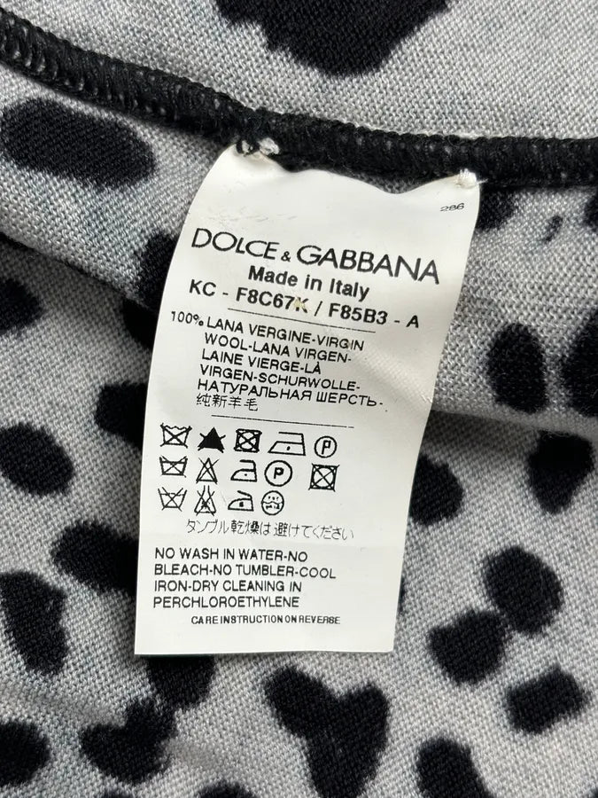 2010s Dolce & Gabbana Blue Wool Leopard Print Cardigan Sweater BbvIZaE 9