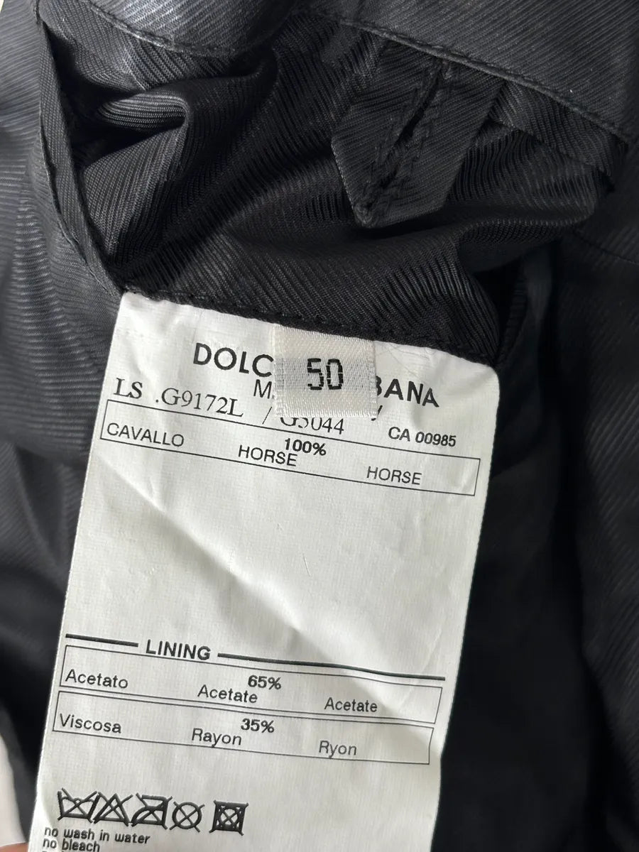 2000s Dolce & Gabbana Biker White Faded Leather Jacket nVMiPFI 12