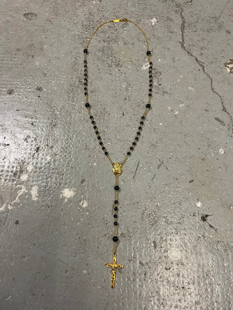 Dolce & Gabbana Black & Gold Rosary Necklace (OS) zAztyPS 0