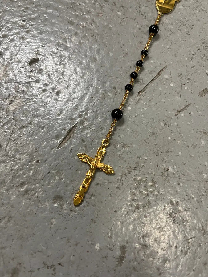 Dolce & Gabbana Black & Gold Rosary Necklace (OS) zAztyPS 3