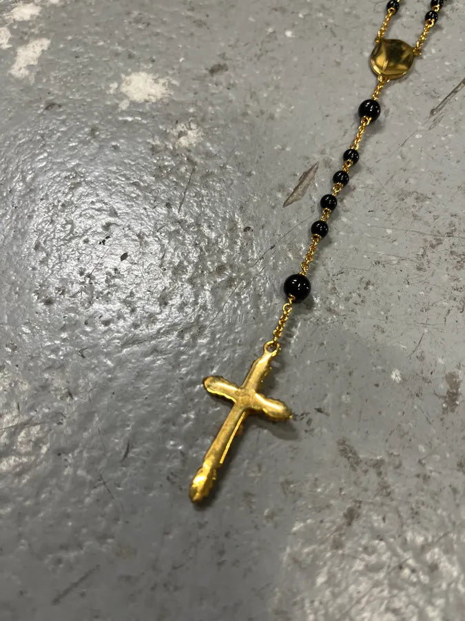 Dolce & Gabbana Black & Gold Rosary Necklace (OS) zAztyPS 4