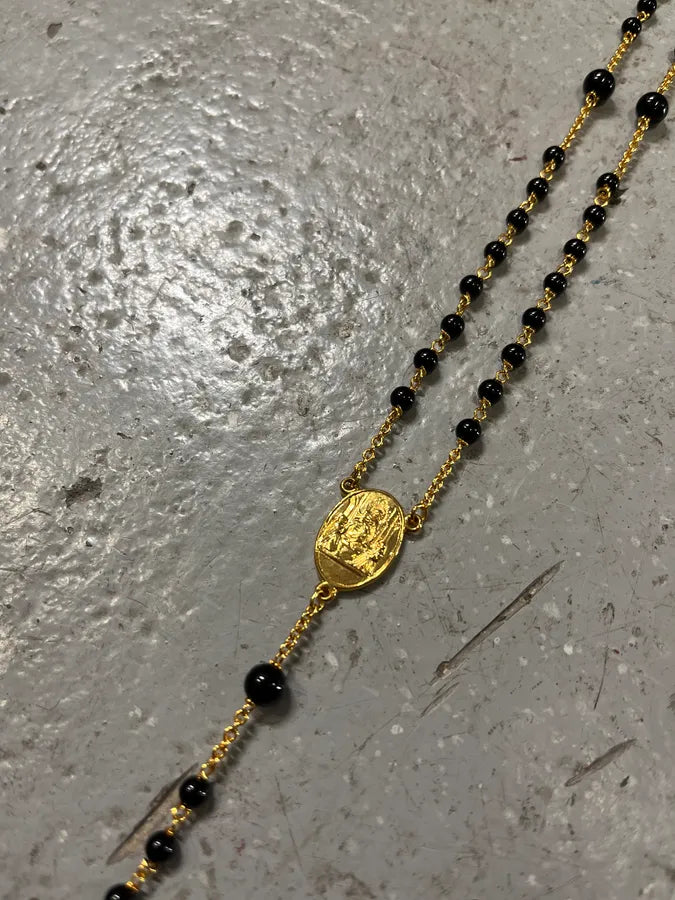 Dolce & Gabbana Black & Gold Rosary Necklace (OS) zAztyPS 5