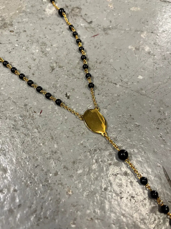 Dolce & Gabbana Black & Gold Rosary Necklace (OS) zAztyPS 7