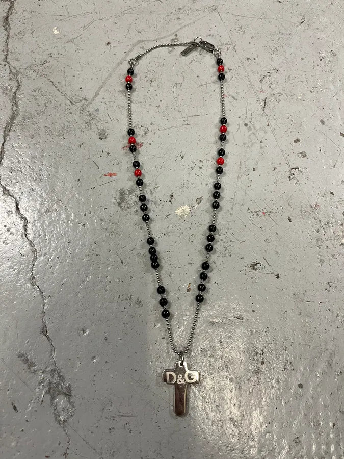 Dolce & Gabbana Black & Red Cross Necklace aOnDMxV 0