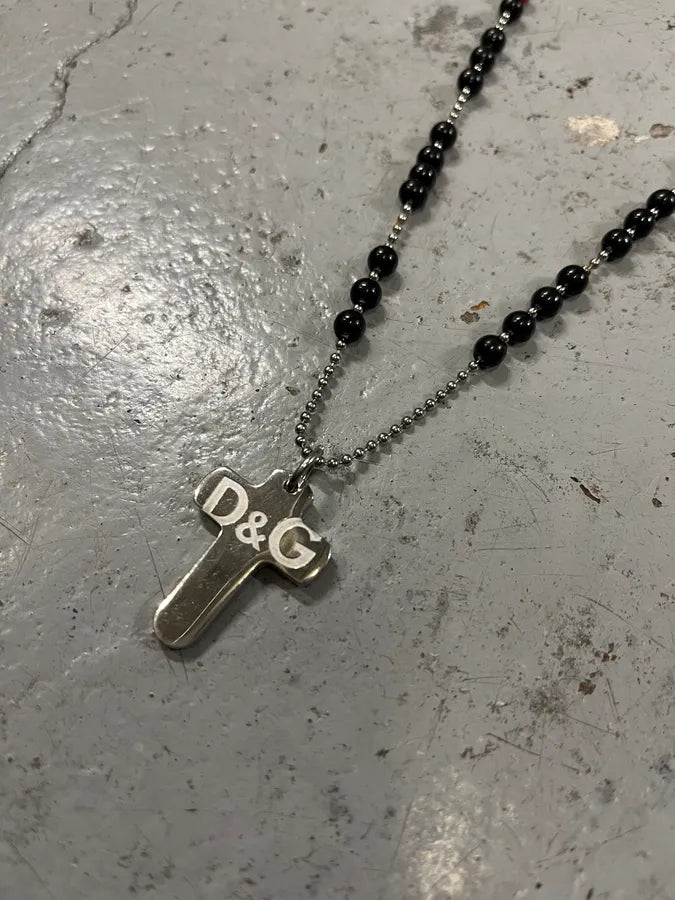 Dolce & Gabbana Black & Red Cross Necklace aOnDMxV 2