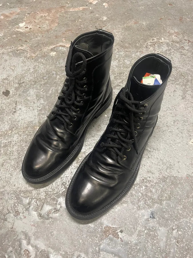 Dolce & Gabbana Black Ankle Pure Leather Boots (44eu/us10) qQExtwI 1